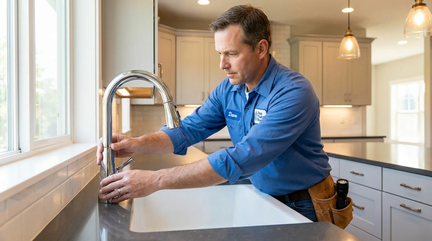 Kitchen faucet installation by Johns Plumbing LLC in Utuado